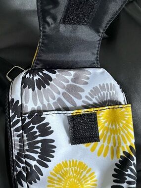 Like New: Floral Crossbody Small Cell Bag in Black & Yellow